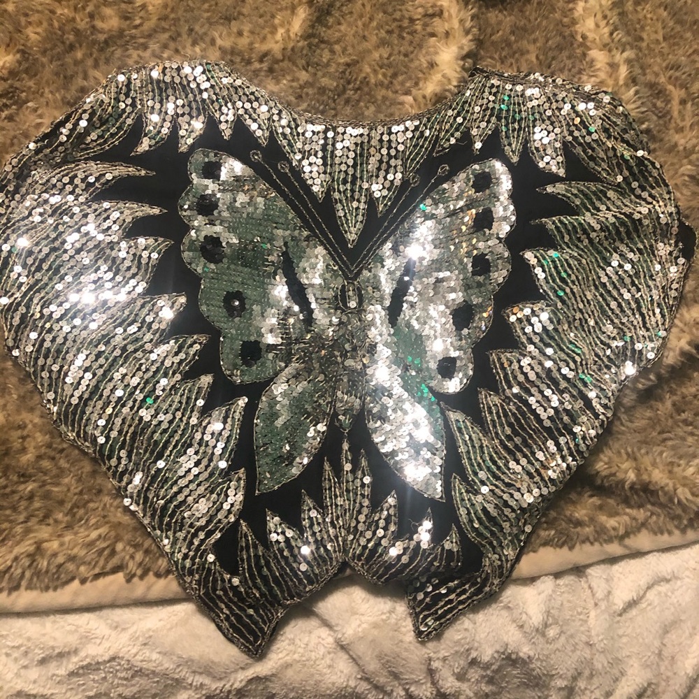 Vintage sequin butterfly top 🦋